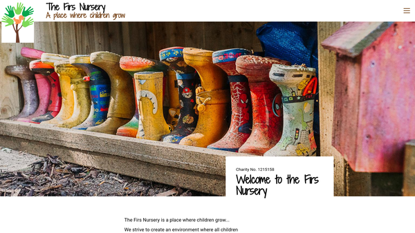 Screenshot of the The Firs Nursery website