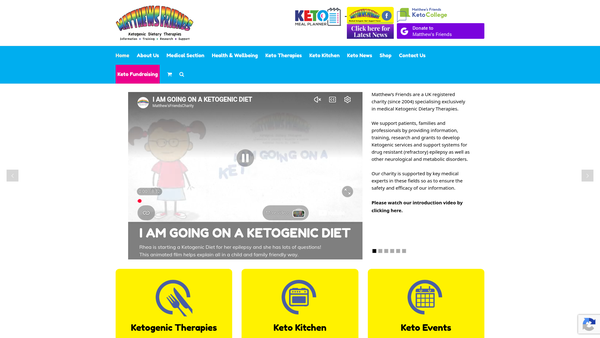 Screenshot of the Matthews Friends website