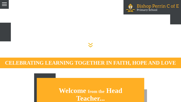 Screenshot of the Bishop Perrin School Association website