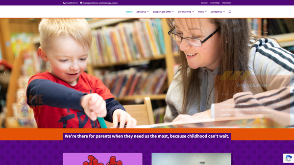 Screenshot of the Home-Start Medway Limited website