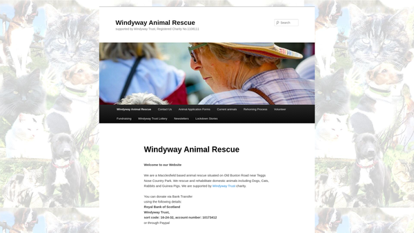 Screenshot of the Windyway Trust website