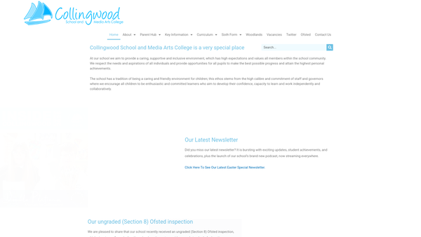 Screenshot of the The Collingwood Foundation website