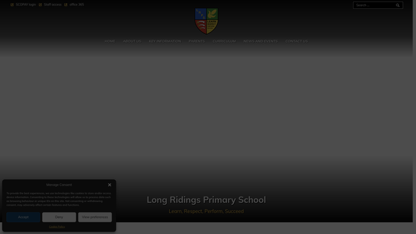 Screenshot of the Long Ridings Parents Association website
