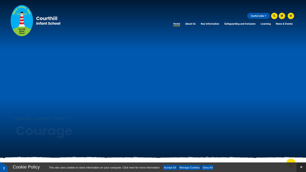 Screenshot of the Courthill P.T.A. website