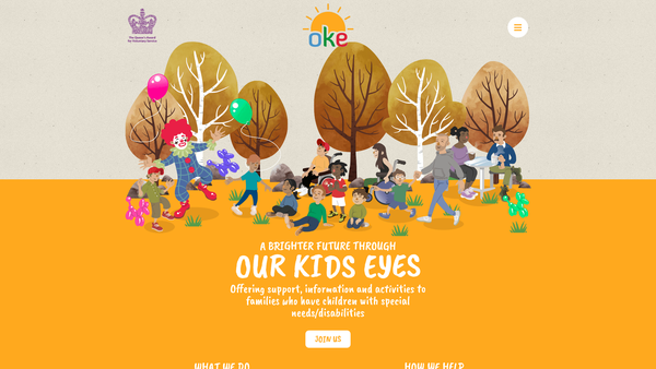 Screenshot of the Our Kids Eyes website