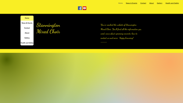 Screenshot of the Stannington Mixed Choir website