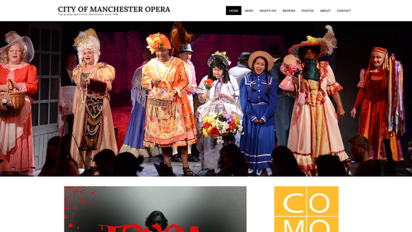 Screenshot of the City Of Manchester Opera website