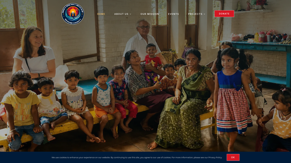 Screenshot of the Sri Lankan Lawyers (U.K.) Tsunami Appeal website