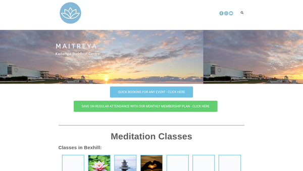 Screenshot of the Maitreya Buddhist Centre website