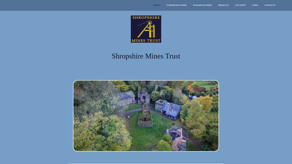 Screenshot of the Shropshire Mines Trust Ltd website
