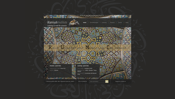 Screenshot of the The Alamiyah Institute website