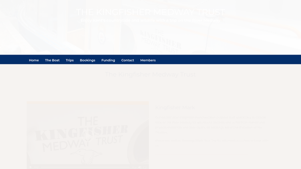 Screenshot of the The Kingfisher Medway Trust website