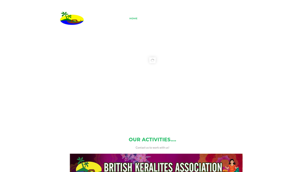 Screenshot of the British Keralites Association (Bka) website