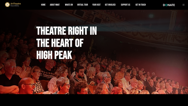 Screenshot of the New Mills Art Theatre Limited website