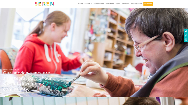 Screenshot of the Seren Ffestiniog Cyf. website