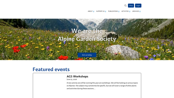 Screenshot of the Alpine Garden Society West Yorkshire Group website