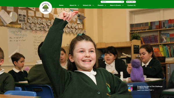 Screenshot of the Appleton Thorn Primary School Parent Teacher Association website