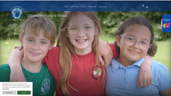 Screenshot of the Gilberdyke School P.T.F.A. website