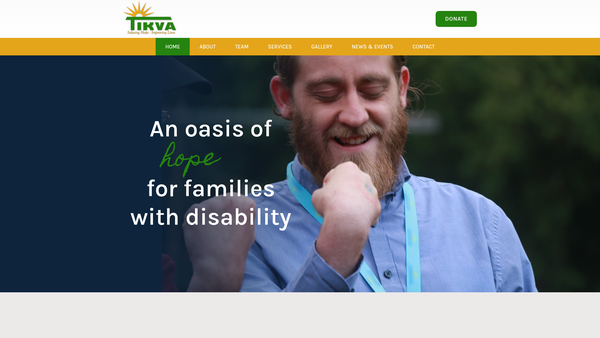 Screenshot of the Tikva website
