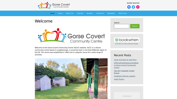 Screenshot of the Gorse Covert Community Association Limited website