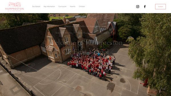 Screenshot of the Friends Of Hampreston School website
