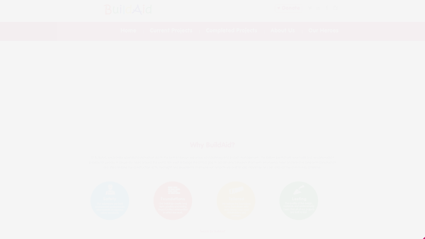 Screenshot of the Buildaid website