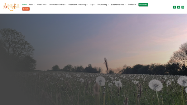 Screenshot of the Triratna Buddhafield website