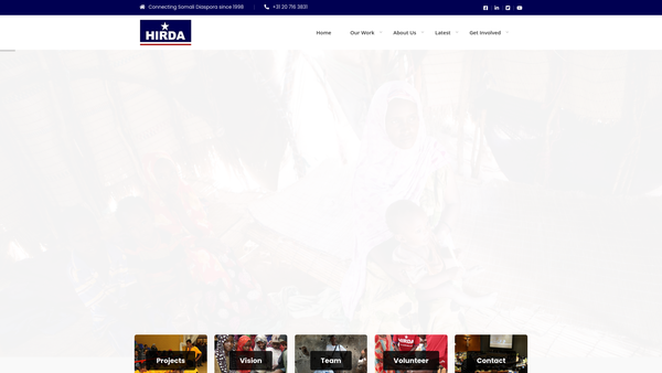 Screenshot of the Himilo Relief And Development Association website
