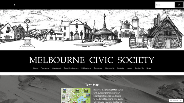 Screenshot of the Melbourne Civic Society website