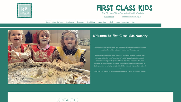 Screenshot of the Calthwaite Nursery website