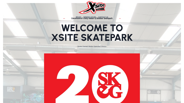 Screenshot of the Lincolnshire Extreme Sports Association website