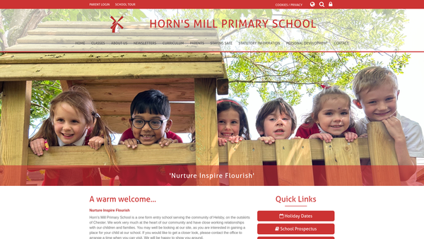 Screenshot of the Friends Of Horns Mill website