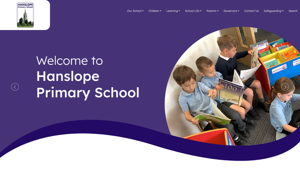 Screenshot of the Hanslope Combined School Fund website