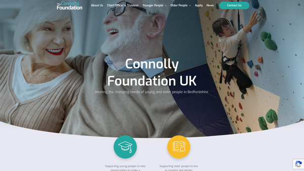 Screenshot of the The Connolly Foundation (UK) Limited website