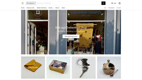 Screenshot of the The Gloucestershire Guild Of Craftsmen website