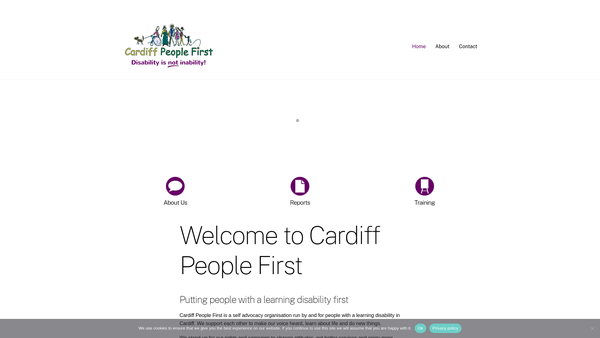 Screenshot of the Cardiff People First website
