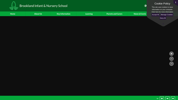 Screenshot of the Brookland Infant School Parents Association website