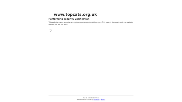 Screenshot of the Topcats website