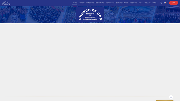Screenshot of the Iglesia De Dios Ministerial De Jesucristo Internacional website