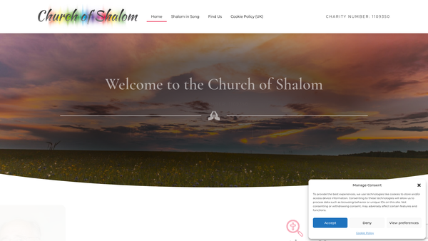 Screenshot of the Church Of Shalom (Wycombe Marsh) website