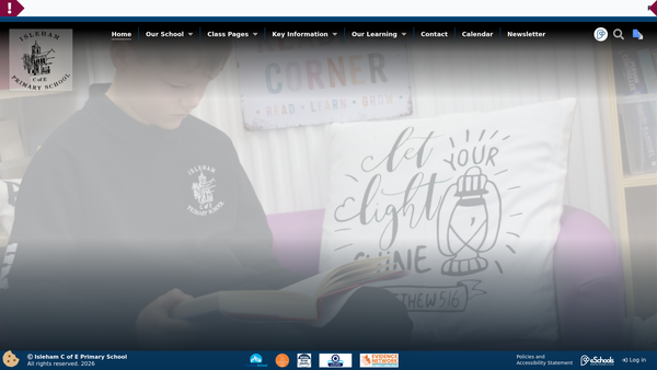 Screenshot of the Isleham PTFA website