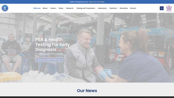 Screenshot of the Gfct website