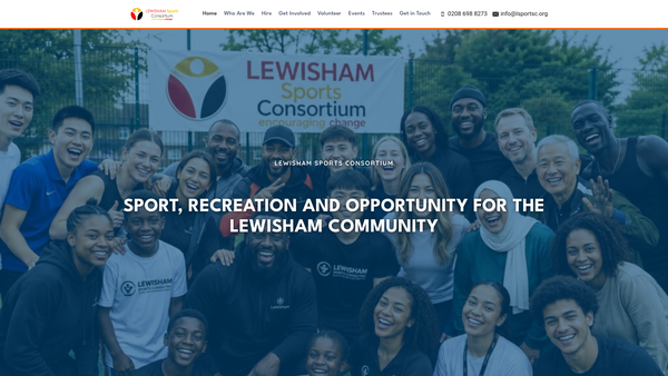 Screenshot of the Lewisham Sports Consortium website