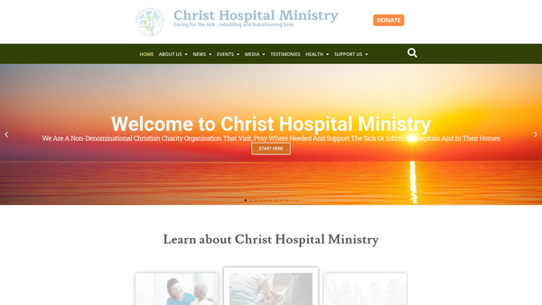 Screenshot of the Chm Christ Hospital Ministry website