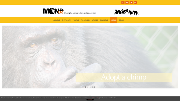 Screenshot of the Mona-Uk website