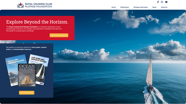 Screenshot of the Rcc Pilotage Foundation website