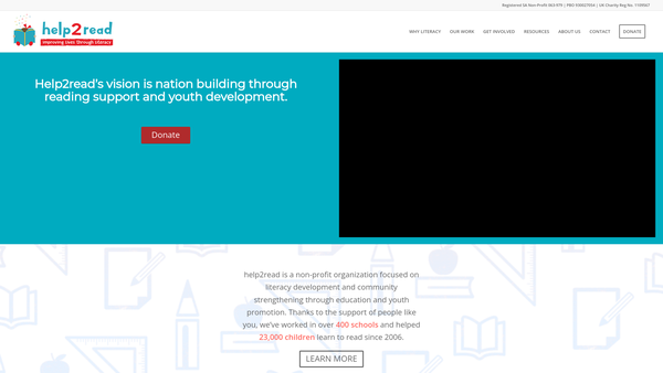 Screenshot of the Help2read website