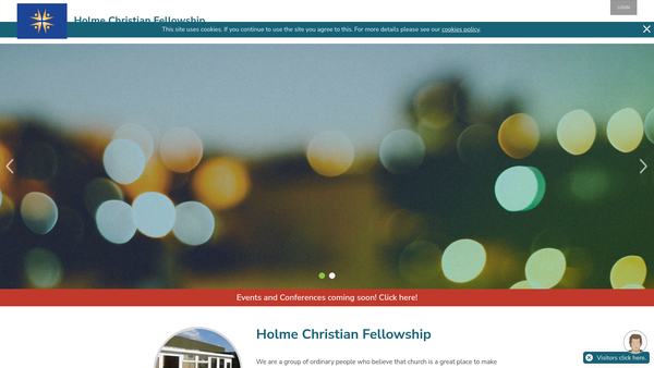 Screenshot of the Holme Christian Fellowship website