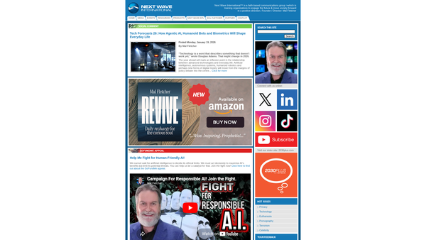 Screenshot of the Next Wave International website