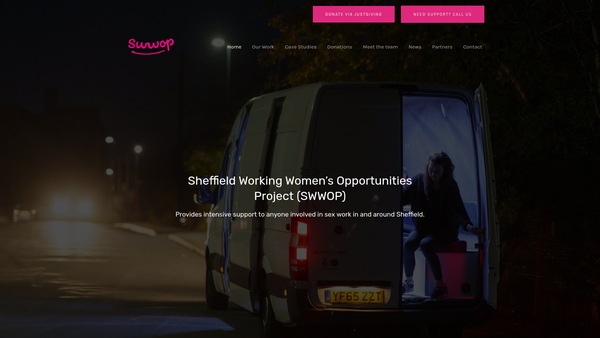 Screenshot of the Sheffield Working Women's Opportunities Project website